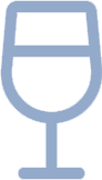 Minimal blue wine glass icon