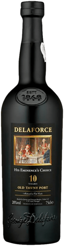Delaforce Old Tawny Port wine bottle.