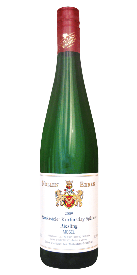 Green wine bottle with red cap.