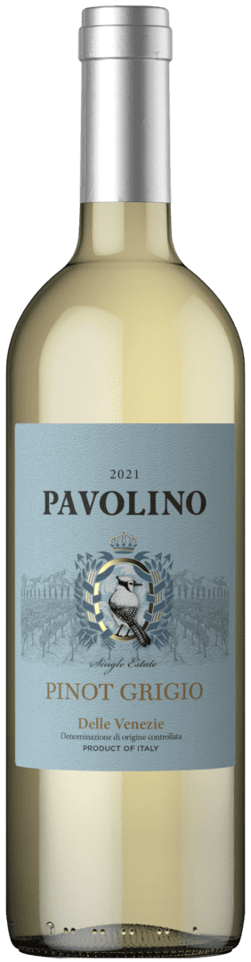 Pavolino Pinot Grigio wine bottle 2021.