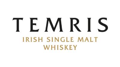 Temris wordmark with gold Irish single malt