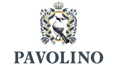 Pavolino logo with bird and crown.