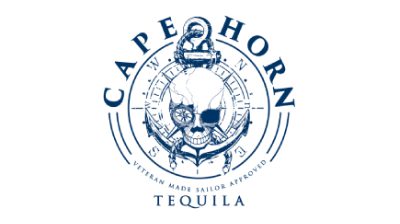 Cape Horn Tequila logo with nautical theme.